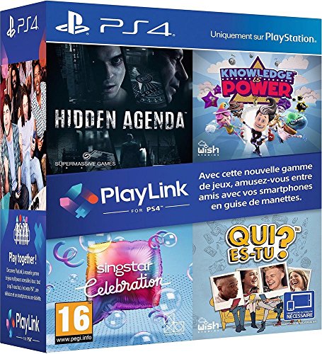 Pack Jeux PlayLink PS4: Qui es tu ? + Knowledge is Power + SingStar Celebration + Hidden Agenda - PlayStation 4 [Importación francesa]