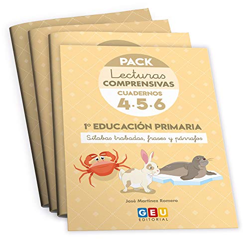 Pack Lecturas Comprensivas 1º Educación Primaria: Cuaderno 4, 5 y 6 Mejora Comprensión Lectora (Niños de 5 a 7 años)