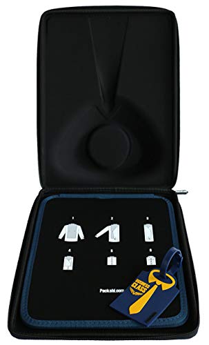 Packshi® - Funda rígida de Viaje para Camisas con Almohadilla DE Plegado de Doble Cara. La ÚNICA Funda Que Permite Plegar Camisas sin dejarlas Arrugadas. (Azul Marino)