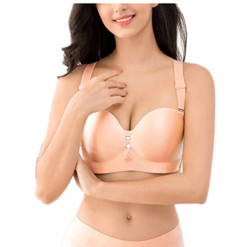 Page Adelasd Sujetador Reductor con Aros sin Relleno sin Tirantes Tallas Grandes para Mujer Carne 42 / 95C