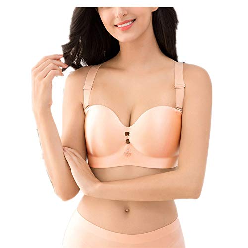 Page Adelasd Sujetador Reductor con Aros sin Relleno sin Tirantes Tallas Grandes para Mujer Carne 42 / 95C