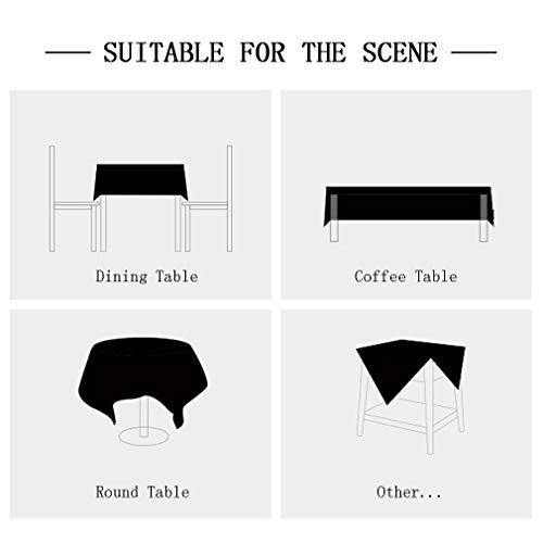 Pahajim Algodón Lino Paño de Mesa Cena Cubierta de Mesa Borla Mantel Anti-Manchas Servidor Decorativo a Prueba de Polvo para mesas rectangulares y ovaladas Lavable(Celosía Gris,140x260cm)