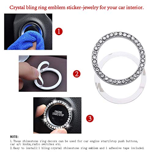 Pahajim Cubierta Del Volante Del Coche Shining Antideslizante Lindo Para Diamantes Colección De Moda y Elegante Mujeres(Negro-Blanco) …