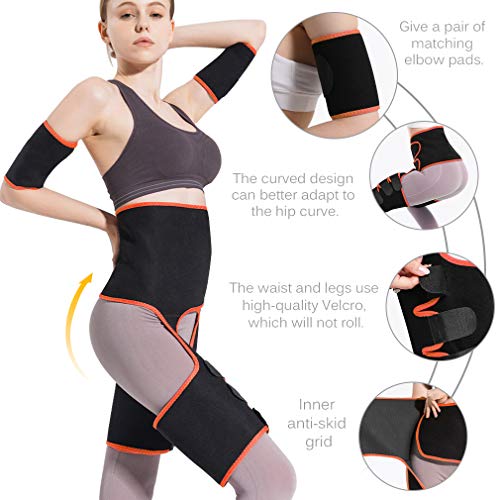 Pahajim Fajas Reductoras Adelgazantes Mujer Hombre Waist Trainer, 3 en 1 Cinturón Lumbar Abdominal/Soporte para Muslos/Levanta Caderas