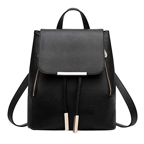 Pahajim Moda Bolso Mochila Mujer Casual Elegante Mochila Portátil de Cuero PU Bolsa Mujer Casual para Escuela, Oficina, Viajes
