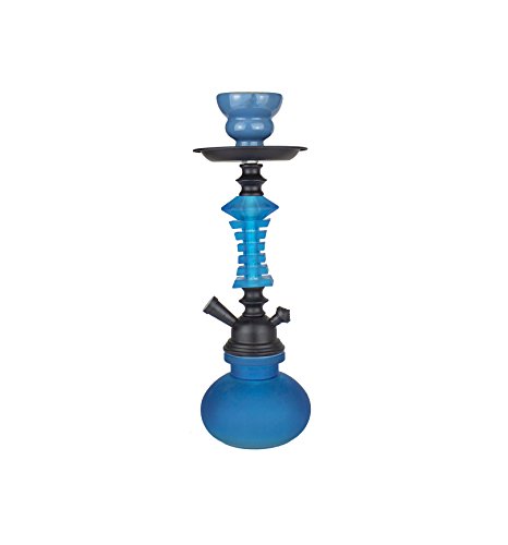 PAIDE P Cachimba de diseño Premium - 27cm - Shisha Cristal - Kit de iniciación Premium (Azul)