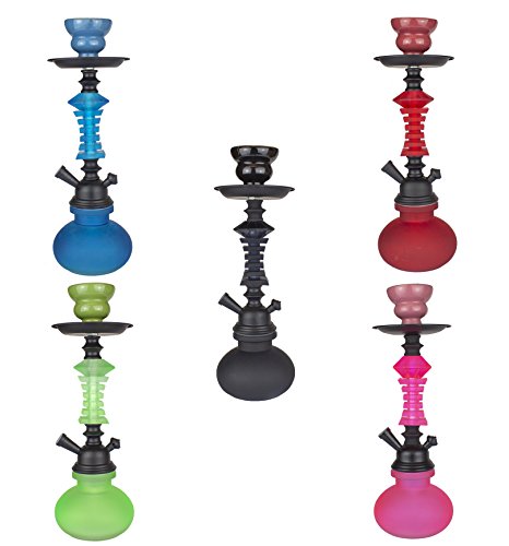PAIDE P Cachimba de diseño Premium - 27cm - Shisha Cristal - Kit de iniciación Premium (Azul)