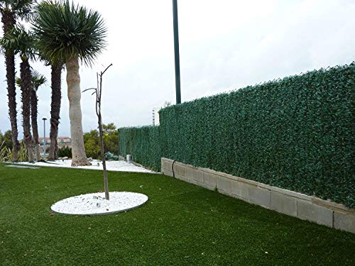 Pal Ferretería Industrial 2 Rollos de seto Artificial ignífugo Verde de ocultación 3x1m