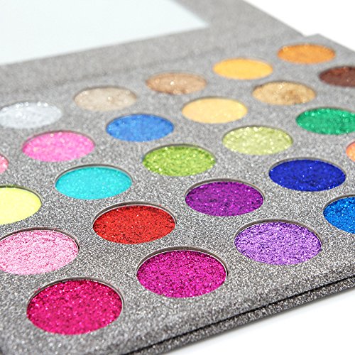 Paleta de sombras de ojos con purpurina prensada en 30 colores minerales pigmentados laminados de larga duración brillante en polvo paleta de sombra de ojos impermeable kit de maquillaje