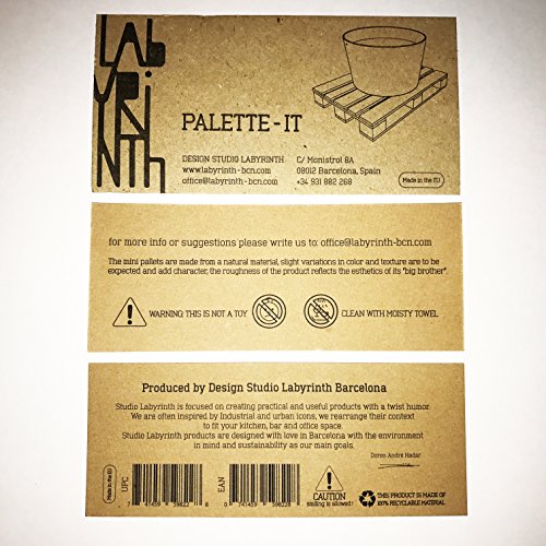 Palette-It Posavasos Euro Pallet Juego de Cinco