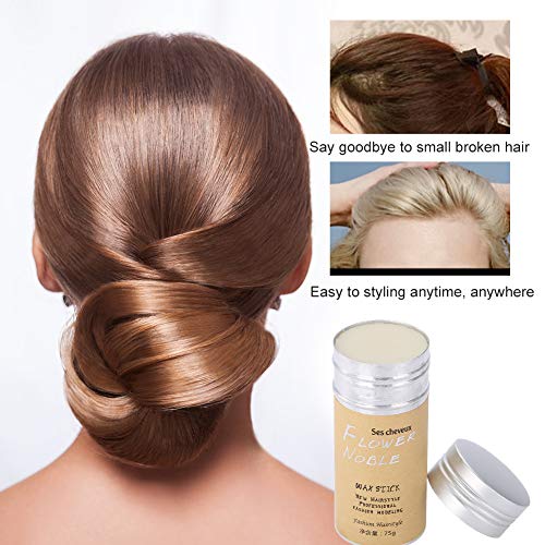 Palo de cera para el cabello, Cera para el cabello estilo Cera de pelo natural de 75 g Pomada para el cabello a base de agua Pomada para modelar el cabello