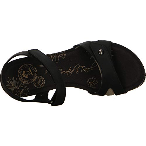 Panama Jack Julia Basics, Sandalia con Pulsera para Mujer, Negro (Negro B1), 37 EU