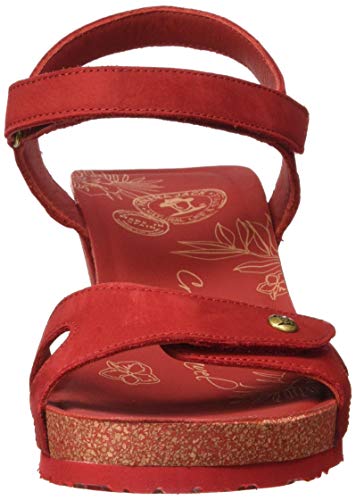Panama Jack Julia Basics, Sandalia con Pulsera para Mujer, Rojo (Rojo B16), 38 EU