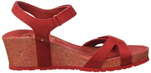 Panama Jack Julia Basics, Sandalia con Pulsera para Mujer, Rojo (Rojo B16), 38 EU