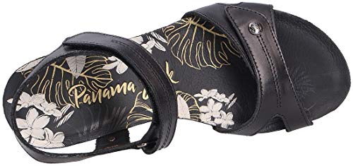 Panama Jack Julia Boulevard, Sandalias con cuña para Mujer, Schwarz, 37 EU