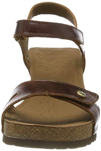Panama Jack Julia Clay, Sandalia con Pulsera para Mujer, Marrón (Cuero B1), 37 EU