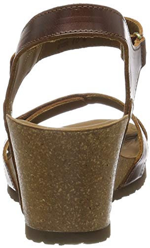 Panama Jack Julia Clay, Sandalia con Pulsera para Mujer, Marrón (Cuero B1), 37 EU