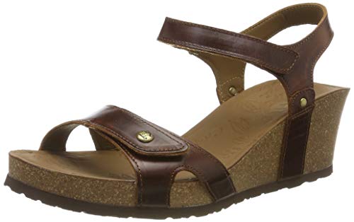 Panama Jack Julia Clay, Sandalia con Pulsera para Mujer, Marrón (Cuero B1), 37 EU