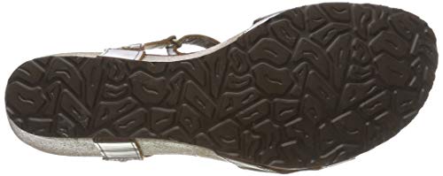 Panama Jack Julia Clay, Sandalia con Pulsera para Mujer, Marrón (Cuero B1), 37 EU
