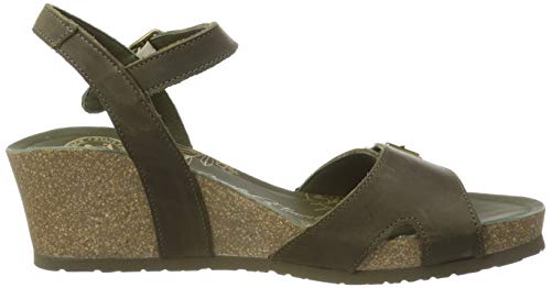 Panama Jack Valentine Basics, Sandalia con Pulsera para Mujer, Verde (Kaki B4), 38 EU