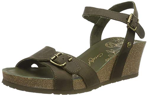 Panama Jack Valentine Basics, Sandalia con Pulsera para Mujer, Verde (Kaki B4), 38 EU