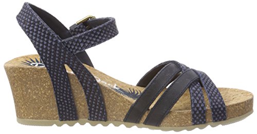 Panama Jack Vera Snake, Sandalia con Pulsera para Mujer, Azul (Marino B2), 37 EU