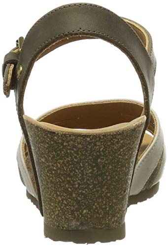 Panama Jack Vita Basics, Sandalia con Pulsera para Mujer, Verde (Kaki B5), 39 EU