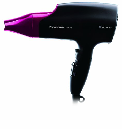 Panasonic EH-NA65-K825 Secador Profesional para Hidratación y Brillo, Tecnología Nanoe Avanzada, 2000 W Potente, 3 Velocidades y 4 Temperaturas, Botón de Aire Frio, Con Difusor, Negro y Rosa