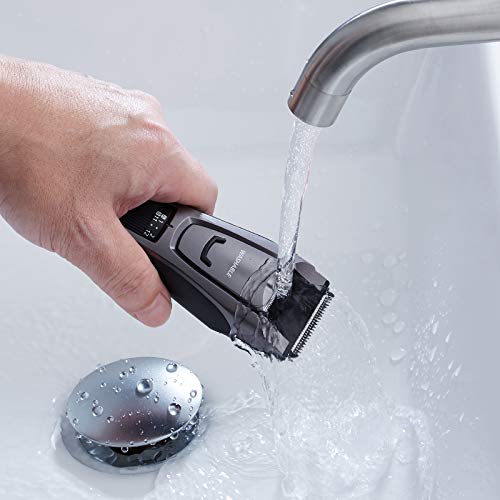 Panasonic ER-GB80-H503 - Cortador de Pelo y Barba Precisa Premium para Hombre (3 en 1, Recargable, Acero Inoxidable, Batería Larga Duración, 40 Ajustes, 3 Accesorios Incluidos) Gris Oscuro