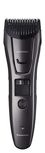 Panasonic ER-GB80-H503 - Cortador de Pelo y Barba Precisa Premium para Hombre (3 en 1, Recargable, Acero Inoxidable, Batería Larga Duración, 40 Ajustes, 3 Accesorios Incluidos) Gris Oscuro