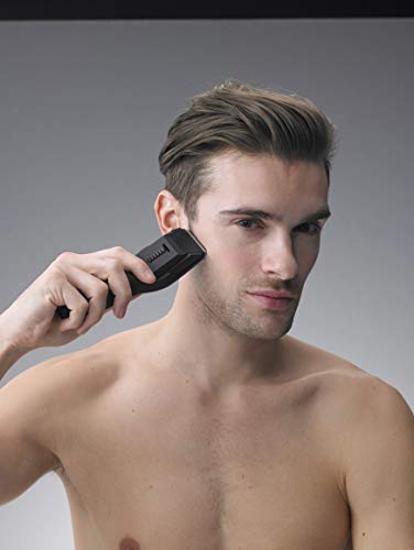 Panasonic ER-GC20-K503 Cortapelos Impermeable para Cabello y Cuerpo (Recargable, Acero inoxidable, 100% Lavable, Batería Larga Duración, 7 Longitudes), Negro