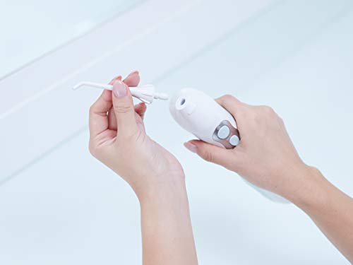 Panasonic EW1311G845 - Irrigador bucal eléctrico portátil de viaje con modo Air In, recargable, 3 modos de limpieza, 1.400 impulsos por minuto, 4x boquillas incluidas, color verde