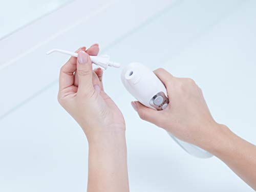 Panasonic EW1411H845 - Irrigador Bucal Eléctrico Portátil, Modo AIR IN (Burbujas de Agua), 3 Niveles de Potencia, Recargable, Inalámbrico, para Aparatos Dentales, Ligero, Blanco