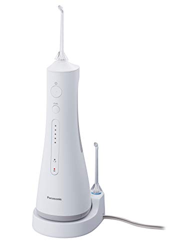 Panasonic EW1511W503 Irrigador Bucal Eléctrico Portátil (Tecnología Ultrasónica, 5 Niveles de Potencia, Recargable, Inalámbrico, Óptimo Para Aparatos Dentales, 1500 Impulsos/min, Ligero)- Color Blanco
