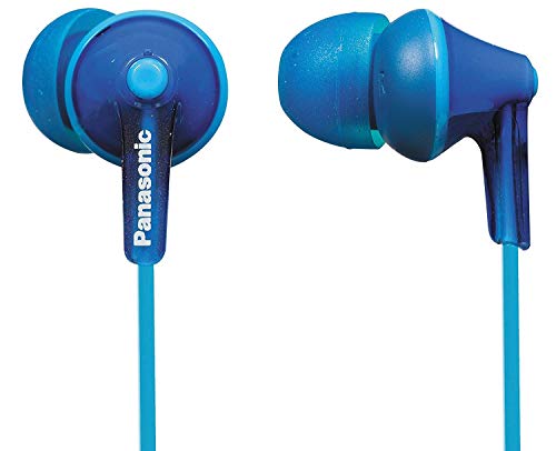 Panasonic RP-HJE125E-A Auriculares Boton con Cable In-Ear (Headphone Sonido Estéreo para Móvil, MP3/MP4, Diseño de Ajuste Cómodo, Imán Neodimio 9mm, Presión de Sonido de 97 dB), Color Azul, 17