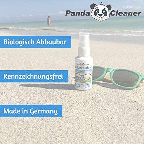 Panda Cleaner® Set 400 ml Limpiador de gafas 50 ml spray para viajes + 100 ml para casa + 250 ml botella | sin alcohol | antibeschlag | streifenfrei | también para pantallas, monitores, visera