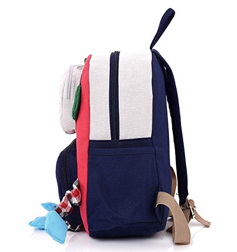 Panegy - Bolsa de Robot de Cartoon en 3D para Niñas Niños Pequeños Mochilas Infantil Multifuncional para Jardín de Infancia Viajes Mochila Linda con Sacos Múltiples Lienzo Azul Oscuro
