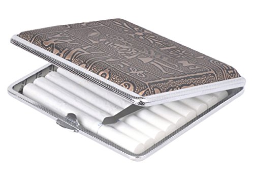 Panegy - Pitillera Tabaco Metal Paquete de Cigarrillos Regalo para Fumadores Estilo Egipcio - para 18 Cigarros