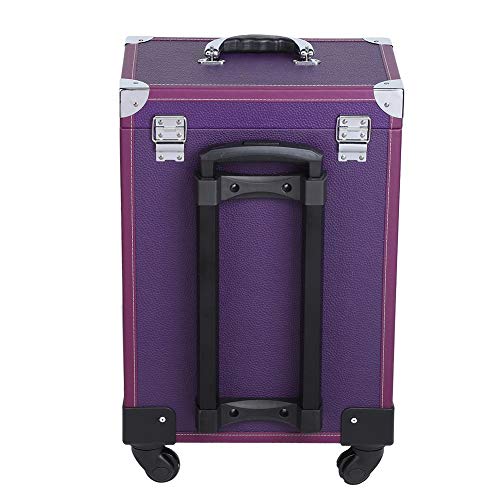 Pangding Caja de Herramientas Firme, Caja de Herramientas Wenxiu, fácil de almacenar, salón de Belleza de Viaje Alto para maquilladores caseros(Violet)