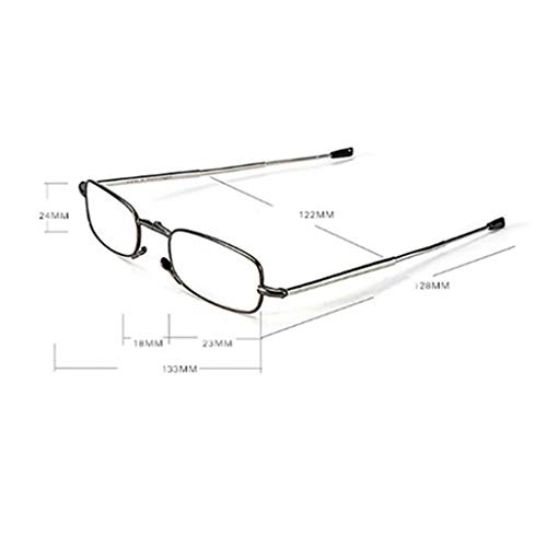 PANGHU Gafas Lectura Presbicia Plegables Compactas, Portátiles, Plegable y Telescópicas, Plegables de Lectura Graduadas desde 1 hasta 3.0 Dioptrías