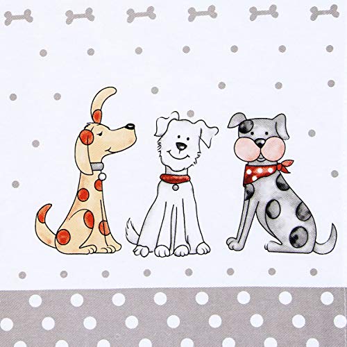 Paño de Cocina (2 Piezas) Lavable a máquina de algodón Cocina Blanca Paños de Cocina Toallas de té Toallas con Lindo diseño de Perro Regalos Amante de los Perros Dog Tea Towel Gift Set