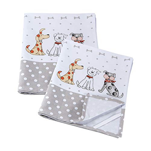 Paño de Cocina (2 Piezas) Lavable a máquina de algodón Cocina Blanca Paños de Cocina Toallas de té Toallas con Lindo diseño de Perro Regalos Amante de los Perros Dog Tea Towel Gift Set