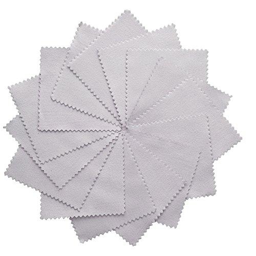 Paño de Limpieza de Joyería Paño de Pulido para Plata Esterlina Oro Platino, 50 Piezas