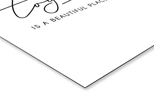 Panorama Cuadro de Aluminio Together 30x21cm - Impreso en Aluminio Dibond Blanco - Cuadro Frases Positivas - Cuadros Mensajes Decoración - Cuadros para Dormitorio - Láminas Decorativas