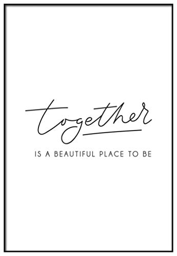 Panorama Póster Together 30x21cm - Impreso en Papel de 250gr - Cuadro Frases Positivas - Póster Pared - Cuadros Decoración Salón - Cuadros para Dormitorio - Póster Decorativos