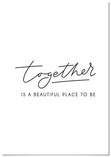 Panorama Póster Together 30x21cm - Impreso en Papel de 250gr - Cuadro Frases Positivas - Póster Pared - Cuadros Decoración Salón - Cuadros para Dormitorio - Póster Decorativos