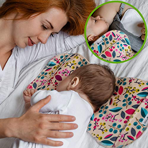 Paños Para Bebé de Algodón Orgánico, Pack de 3 Doble Capa Trapos de muselina modernos MADE IN EU, Toallas de Lactancia Suaves y Absorbentes, Burp Cloths de secado rápido, Recién Nacidos Bebés y Niños