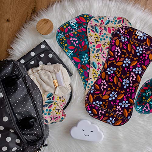 Paños Para Bebé de Algodón Orgánico, Pack de 3 Doble Capa Trapos de muselina modernos MADE IN EU, Toallas de Lactancia Suaves y Absorbentes, Burp Cloths de secado rápido, Recién Nacidos Bebés y Niños