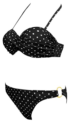 PANOZON Bikinis Mujer Traje de Baño Mar Playa Piscina Dos Piezas Colgando al Cuello Bikini Brasileño (Small, Blanco-3)