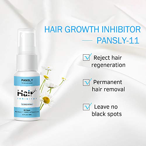 PANSLY 20ml Inhibidor de vello Depilación permanente Piernas Axila Barba blanda Stop Spray sin dolor